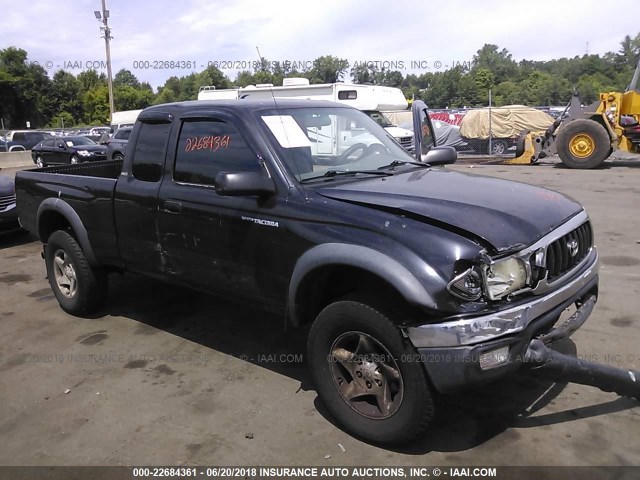 5TEWM72NX1Z771549 - 2001 TOYOTA TACOMA XTRACAB BLACK photo 1