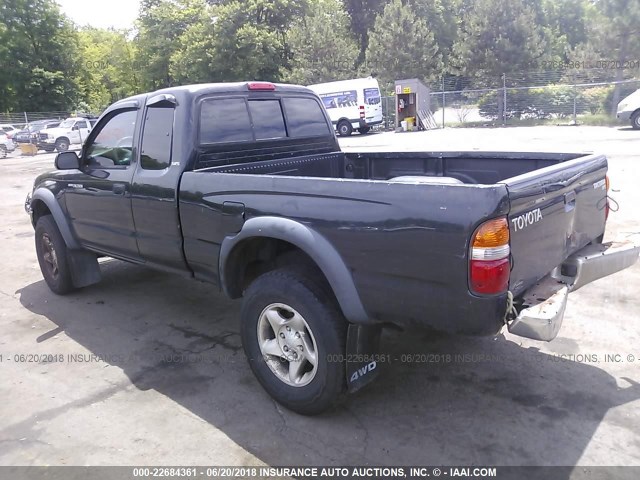 5TEWM72NX1Z771549 - 2001 TOYOTA TACOMA XTRACAB BLACK photo 3