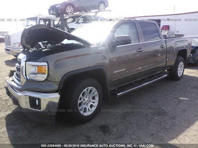 3GTU2UECXEG245090 - 2014 GMC SIERRA K1500 SLE BROWN photo 2