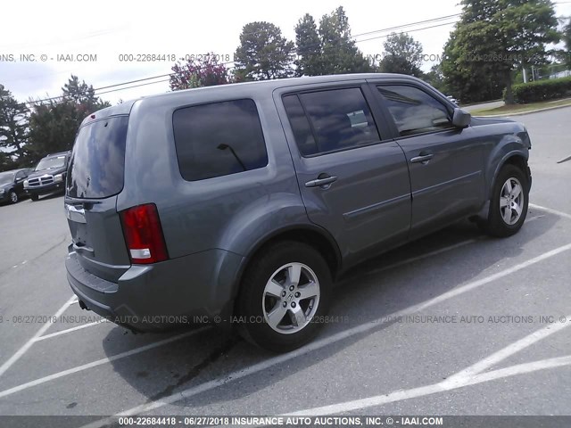 5FNYF3H56AB015978 - 2010 HONDA PILOT EXL GRAY photo 4