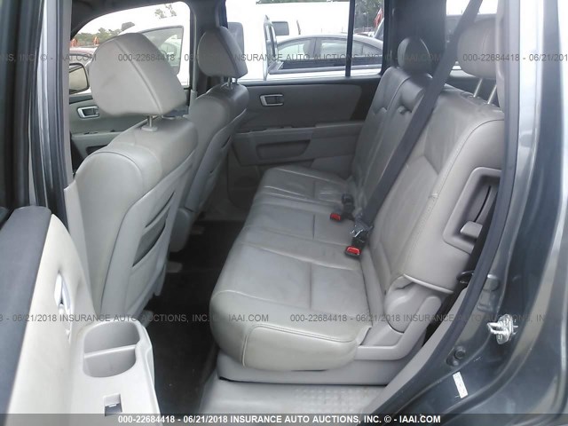 5FNYF3H56AB015978 - 2010 HONDA PILOT EXL GRAY photo 8