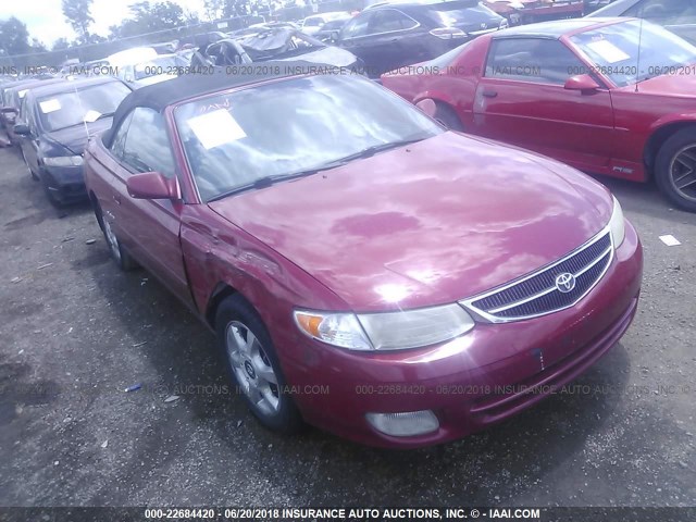 2T1FF22P81C506245 - 2001 TOYOTA CAMRY SOLARA SE/SLE RED photo 1