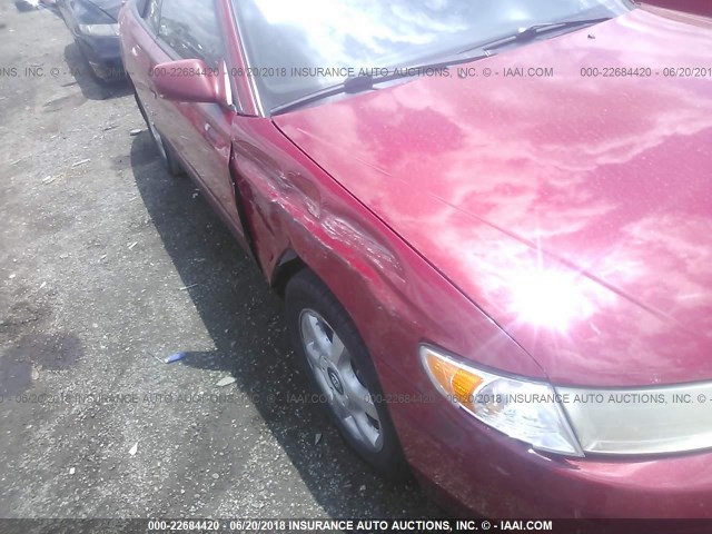 2T1FF22P81C506245 - 2001 TOYOTA CAMRY SOLARA SE/SLE RED photo 6