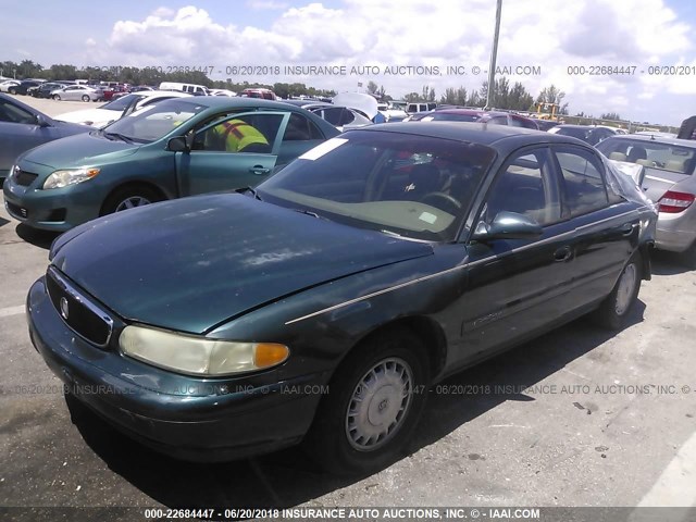 2G4WY55J611272748 - 2001 BUICK CENTURY LIMITED GREEN photo 2