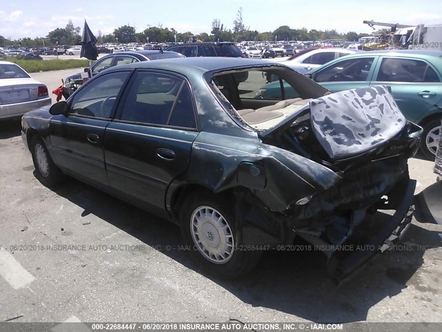 2G4WY55J611272748 - 2001 BUICK CENTURY LIMITED GREEN photo 3