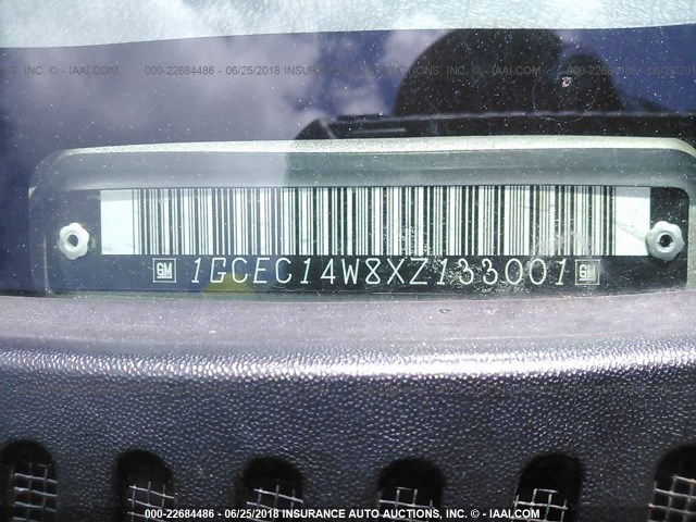 1GCEC14W8XZ133001 - 1999 CHEVROLET SILVERADO C1500 TAN photo 9