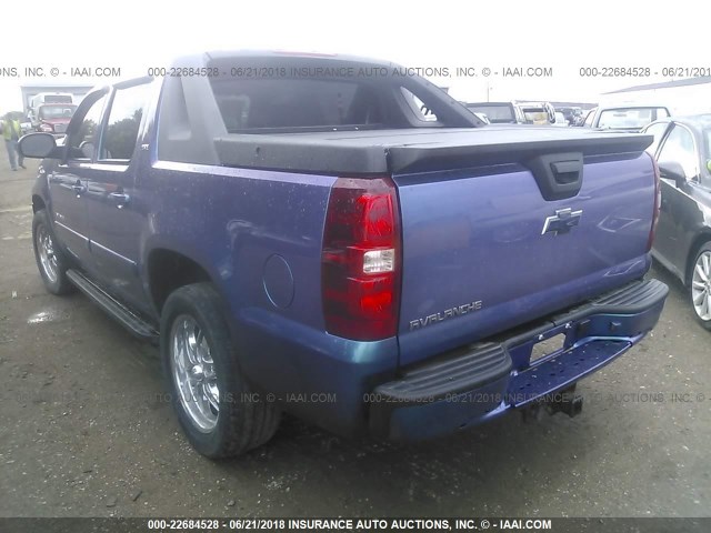 3GNEC12JX7G141258 - 2007 CHEVROLET AVALANCHE C1500 PURPLE photo 3