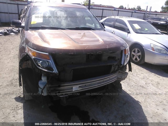 1FMHK7D81BGA19331 - 2011 FORD EXPLORER XLT BROWN photo 6