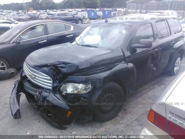 3GNBAADB9AS503017 - 2010 CHEVROLET HHR LS BLACK photo 2