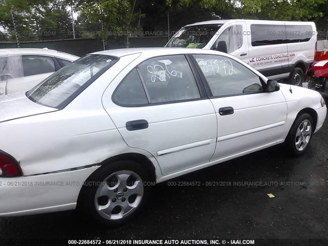 3N1CB51D93L806676 - 2003 NISSAN SENTRA XE/GXE WHITE photo 6