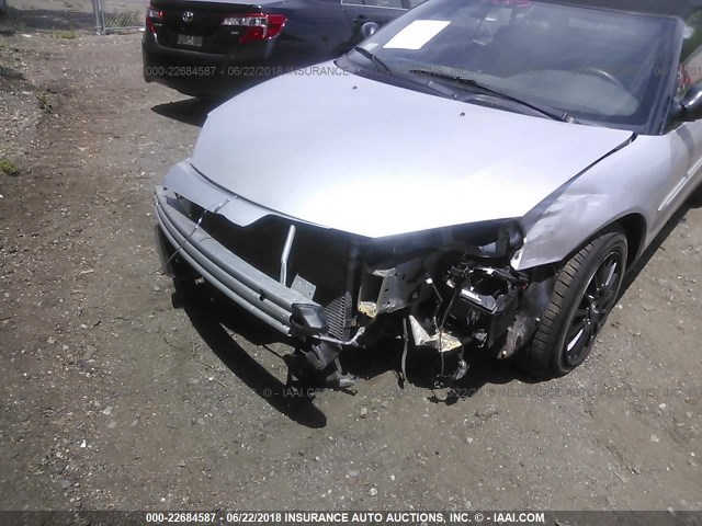 1C3EL55R24N136693 - 2004 CHRYSLER SEBRING LXI SILVER photo 6