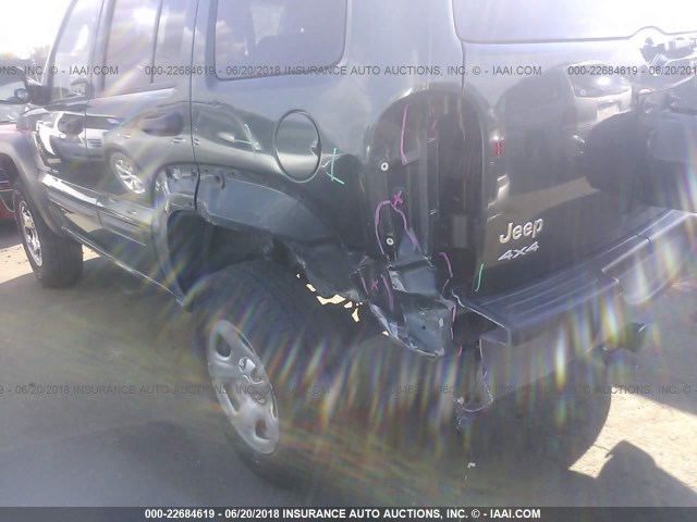 1J4GL48K63W648716 - 2003 JEEP LIBERTY SPORT/FREEDOM მწვანე ფოტო 6