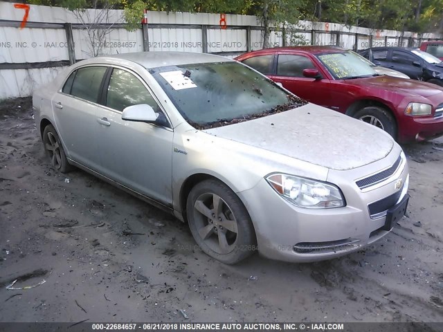 1G1ZF57509F106634 - 2009 CHEVROLET MALIBU HYBRID SILVER photo 1