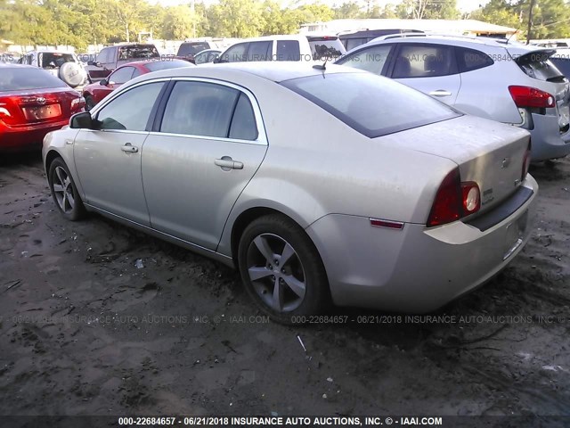 1G1ZF57509F106634 - 2009 CHEVROLET MALIBU HYBRID SILVER photo 3