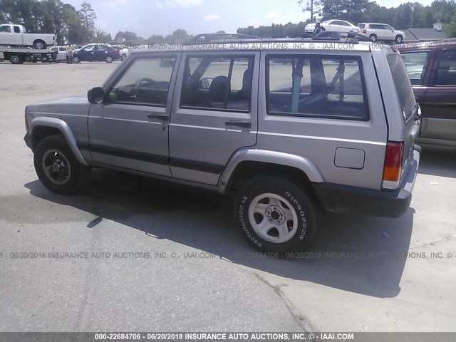 1J4FT48S3YL134617 - 2000 JEEP CHEROKEE SPORT SILVER photo 3