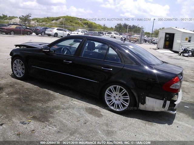 WDBUF72X38B195805 - 2008 MERCEDES-BENZ E 550 BLACK photo 3