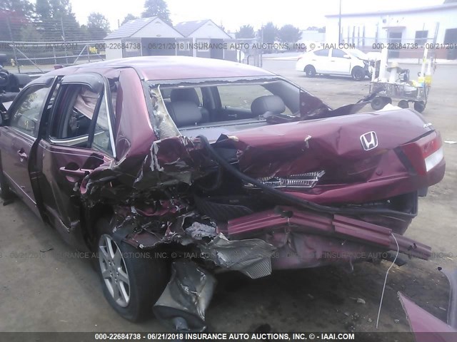 1HGCM66543A051587 - 2003 HONDA ACCORD EX BURGUNDY photo 6