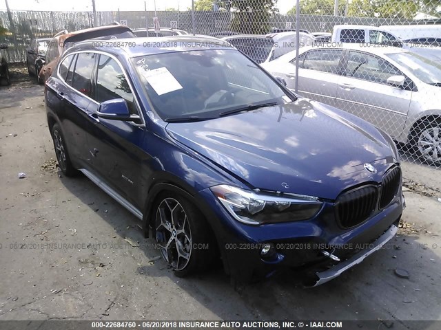 WBXHU7C3XJ5H42681 - 2018 BMW X1 SDRIVE28I BLUE photo 1