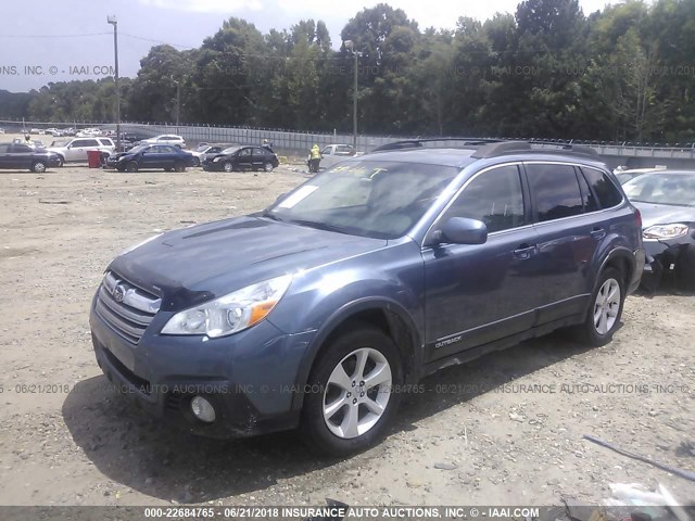 4S4BRCGC8D3232197 - 2013 SUBARU OUTBACK 2.5I PREMIUM BLUE photo 2