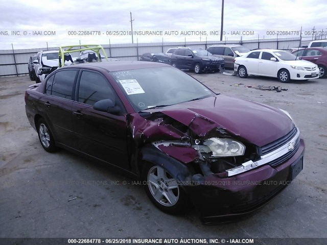 1G1ZT54845F182598 - 2005 CHEVROLET MALIBU LS MAROON photo 1