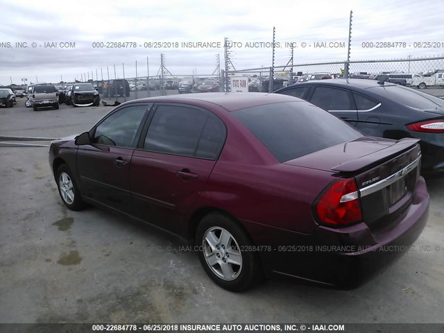 1G1ZT54845F182598 - 2005 CHEVROLET MALIBU LS MAROON photo 3