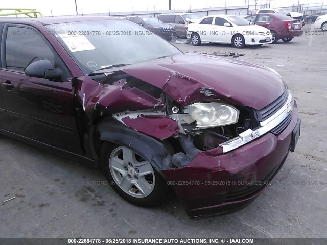 1G1ZT54845F182598 - 2005 CHEVROLET MALIBU LS MAROON photo 6