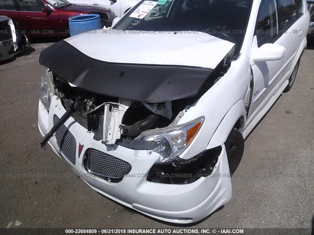 5Y2SL65816Z414717 - 2006 PONTIAC VIBE WHITE photo 6