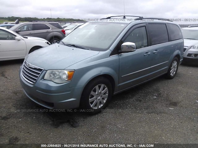 2A4RR8D10AR387391 - 2010 CHRYSLER TOWN & COUNTRY TOURING PLUS BLUE photo 2