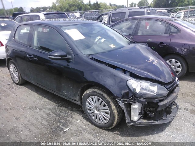 WVWAA7AJ2BW022857 - 2011 VOLKSWAGEN GOLF BLACK photo 1