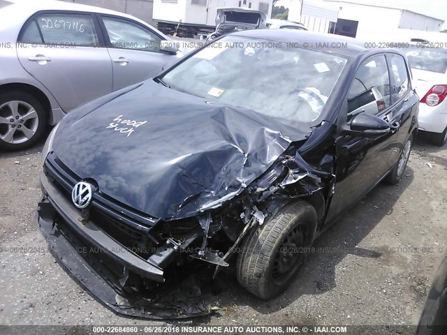 WVWAA7AJ2BW022857 - 2011 VOLKSWAGEN GOLF BLACK photo 2
