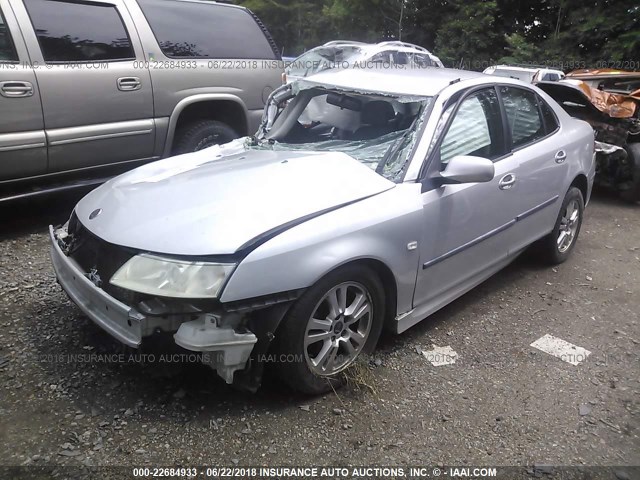 YS3FD49Y671013945 - 2007 SAAB 9-3 2.0T SILVER photo 2