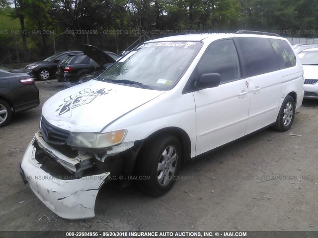 5FNRL18094B055076 - 2004 HONDA ODYSSEY EXL WHITE photo 2