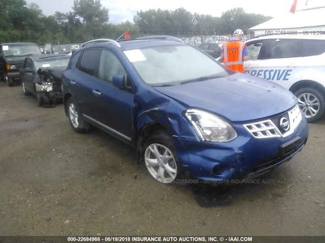 JN8AS5MV4BW311744 - 2011 NISSAN ROGUE S/SV/KROM BLUE photo 1