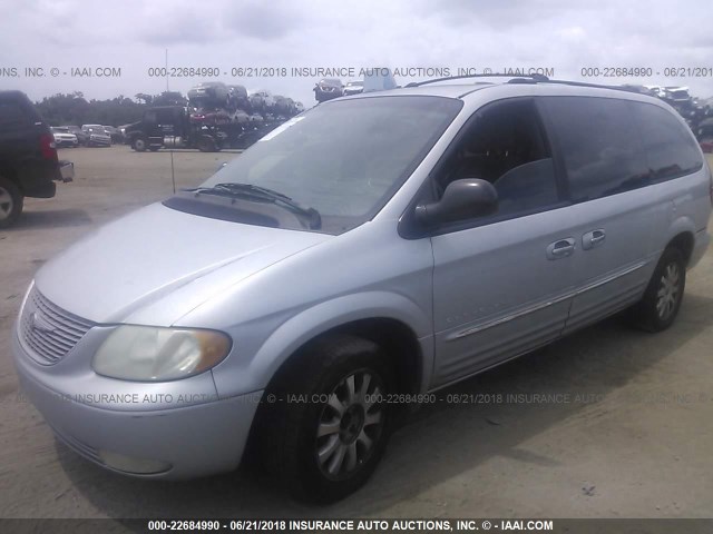 2C8GP54L01R376392 - 2001 CHRYSLER TOWN & COUNTRY LXI SILVER photo 2