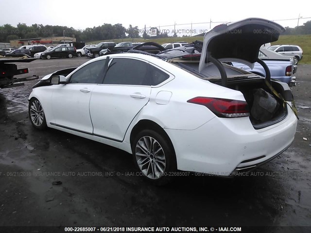 KMHGN4JE0FU055143 - 2015 HYUNDAI GENESIS 3.8L WHITE photo 3