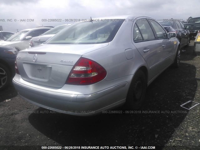 WDBUF87J66X188681 - 2006 MERCEDES-BENZ E 350 4MATIC SILVER photo 4