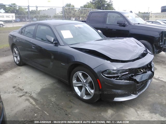 2C3CDXCT7JH223492 - 2018 DODGE CHARGER R/T GRAY photo 1