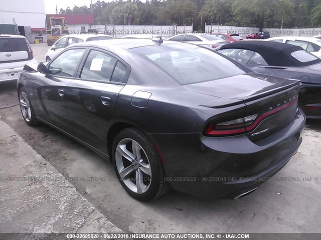 2C3CDXCT7JH223492 - 2018 DODGE CHARGER R/T GRAY photo 3