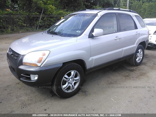 KNDJF723467183700 - 2006 KIA NEW SPORTAGE  SILVER photo 2