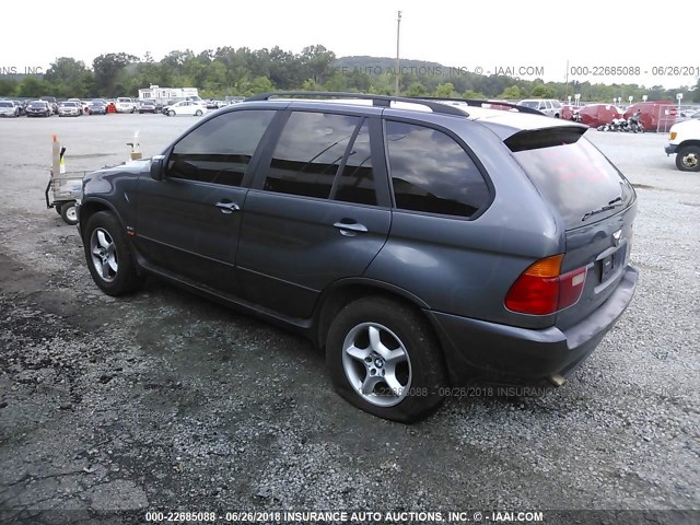 5UXFA53583LV88260 - 2003 BMW X5 3.0I GRAY photo 3