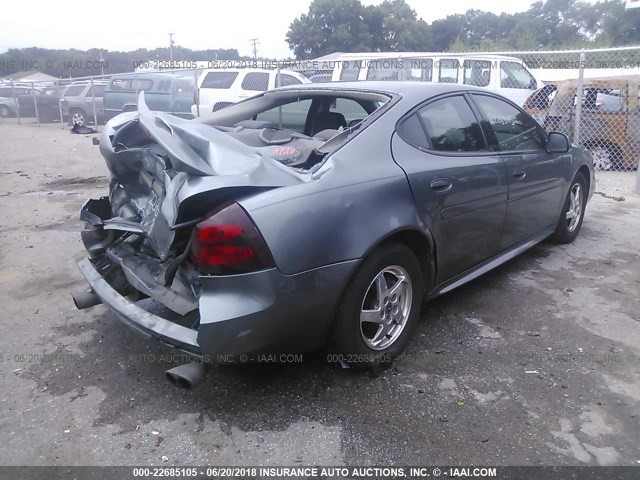 2G2WS522941206772 - 2004 PONTIAC GRAND PRIX GT2 GRAY photo 4