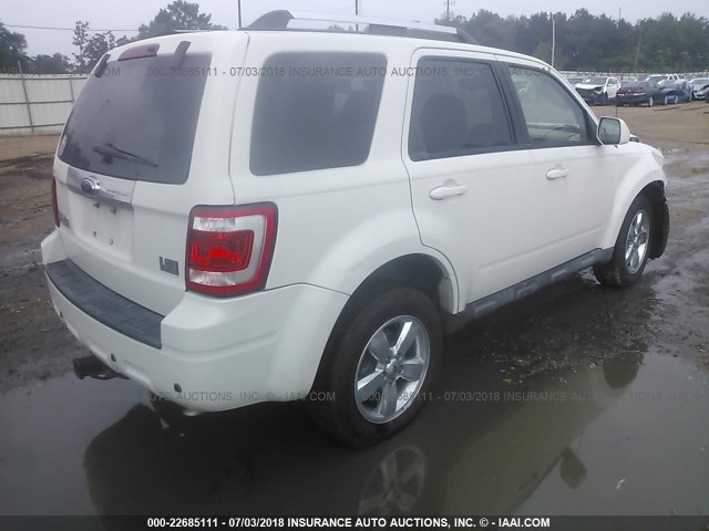 1FMCU04G09KB93580 - 2009 FORD ESCAPE LIMITED WHITE photo 4
