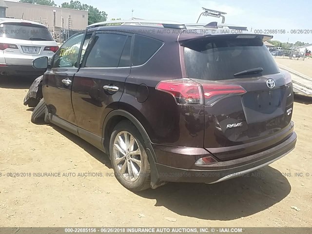 2T3DFREV6HW645087 - 2017 TOYOTA RAV4 LIMITED/SE/PLATINUM BURGUNDY photo 3