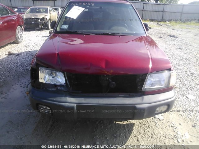 JF1SF6359XH748085 - 1999 SUBARU FORESTER L RED photo 6