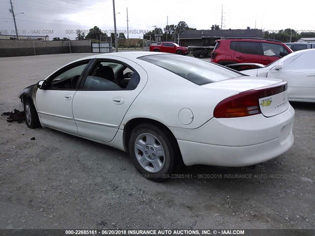 2B3HD46R12H241974 - 2002 DODGE INTREPID SE WHITE photo 3