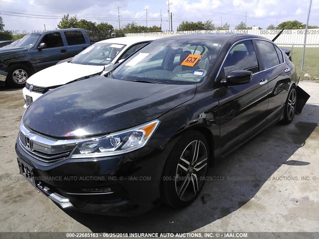 1HGCR2F14HA024789 - 2017 HONDA ACCORD SPORT SPECIAL EDITION BLACK photo 2