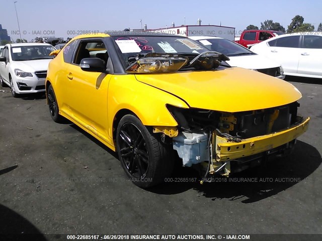 JTKJF5C74C3023544 - 2012 TOYOTA SCION TC 黄色 照片 1