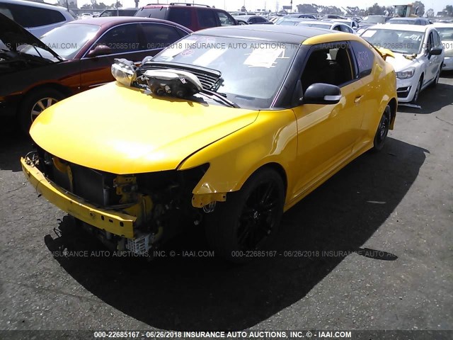 JTKJF5C74C3023544 - 2012 TOYOTA SCION TC 黄色 照片 2