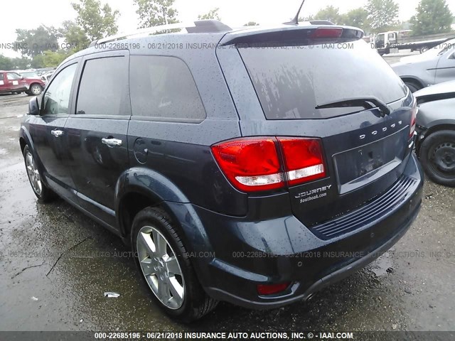 3C4PDCDG8DT558280 - 2013 DODGE JOURNEY CREW BLUE photo 3