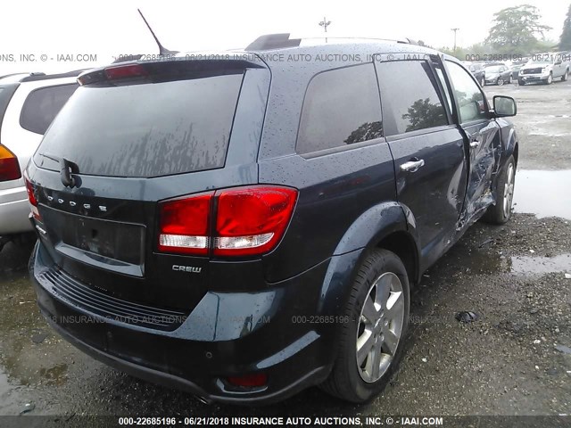 3C4PDCDG8DT558280 - 2013 DODGE JOURNEY CREW BLUE photo 4